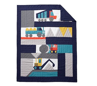 Pottery Barn Kids Jax Construction Quilt - Toddler on sale Bed Size