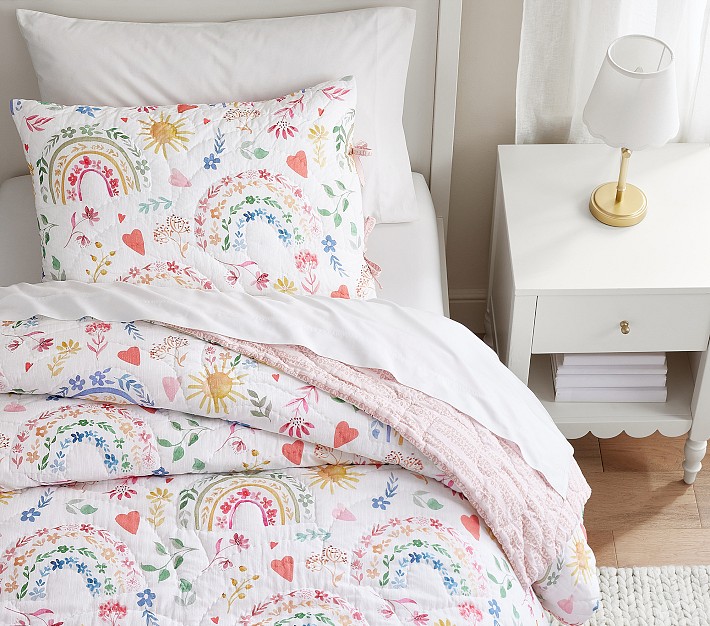 Heritage Rainbow Wholecloth Quilt &amp; Shams