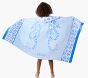 Lilly Pulitzer Blue Seahorse Kid Beach Hooded Towel