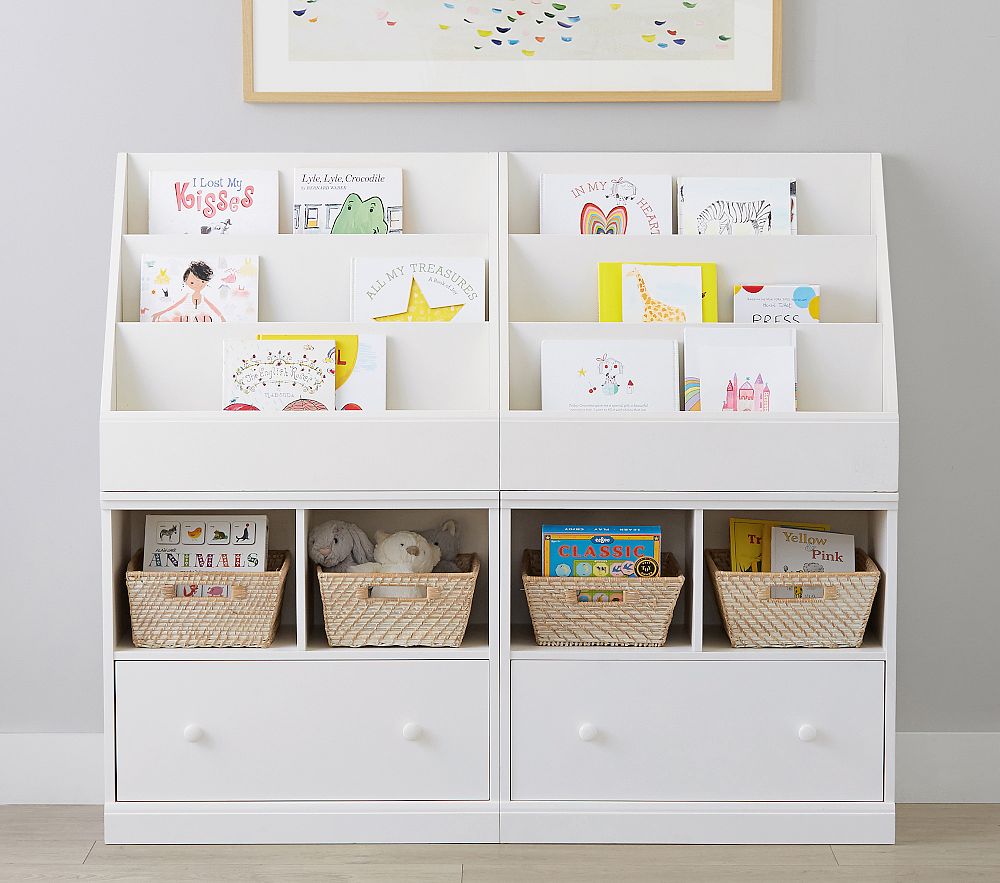 Cameron 2 x 2 Bookrack &amp; Cubby Drawer Base Wall Storage System