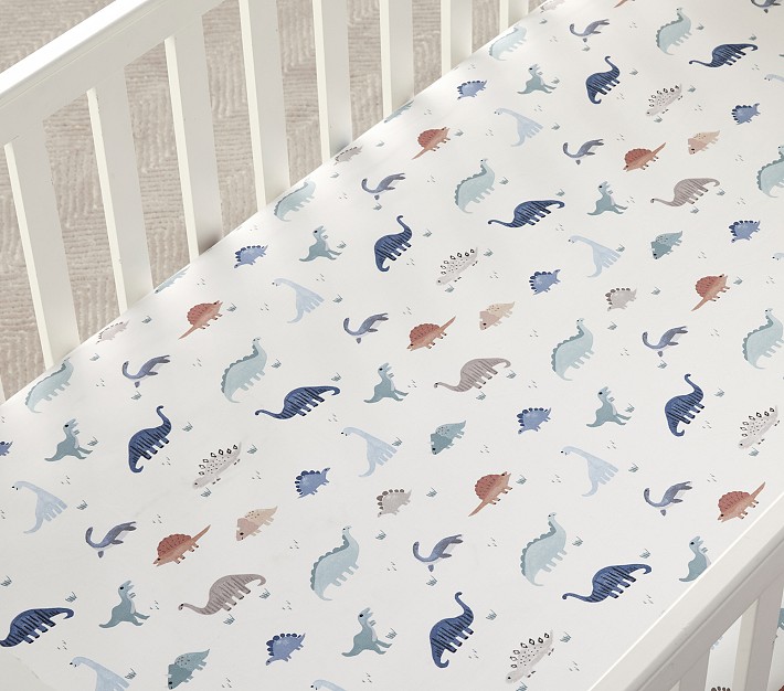 Dillon Dino Organic Crib Fitted Sheet Pottery Barn Kids