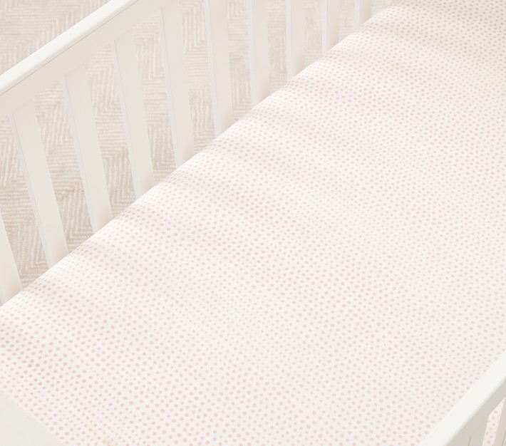 Falling Dot Organic Crib Fitted Sheet