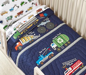 Sleeping bears multi-colored baby/toddler quilt. Cars on sale truck planes