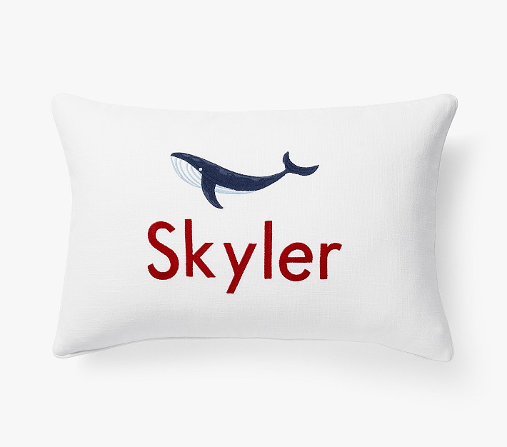 Whale Icon Personalization Pillow Cover