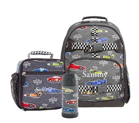 Pottery Barn Kids Backpack and Lunch high quality cars