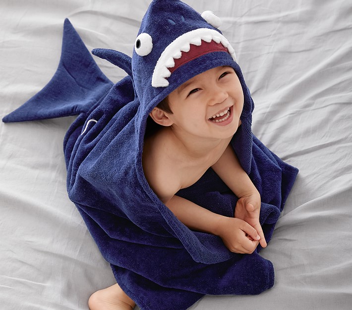 Shark Hooded Towel Pottery Barn Kids