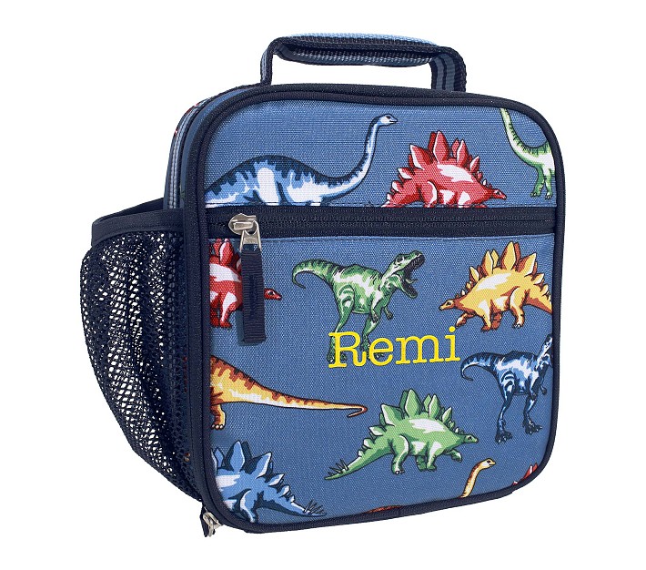 Pottery Barn Kids Multi Dinos Blue Mackenzie Classic RPET Lunch Box