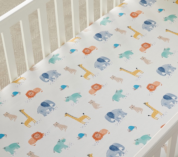 Scout Safari Organic Crib Fitted Sheet