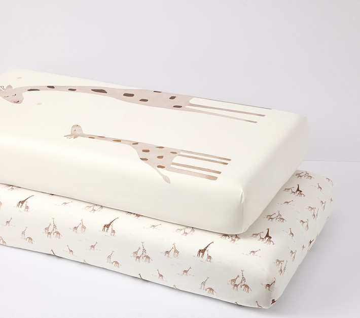 Goldie Giraffe Crib Sheet Bundle, Set of 2