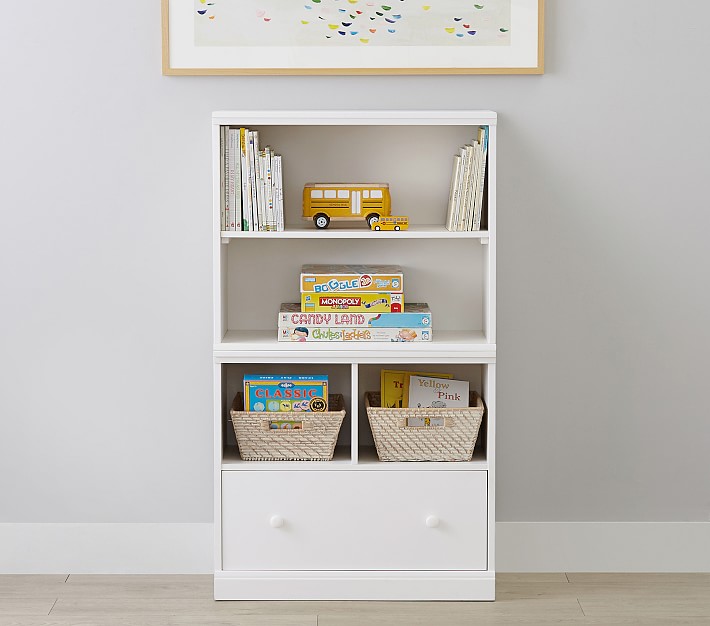 Cameron Bookshelf &amp; Cubby Drawer Base Wall Storage System