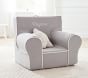 Kids Anywhere Chair&#174;, Gray with White Piping Slipcover Only