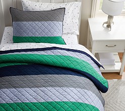 Block Stripe Quilt & Shams