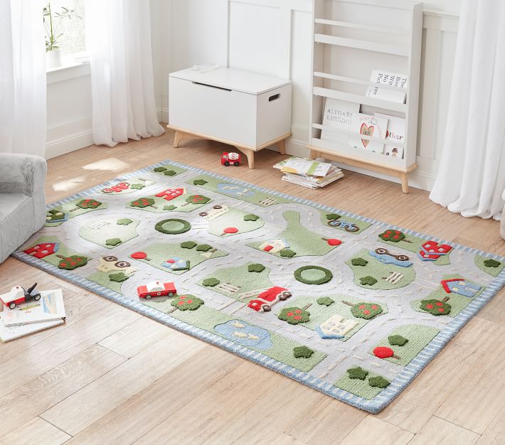 Town, Road, Car, Animal newest print Kids Play Rug / Mat / Nursery Rug