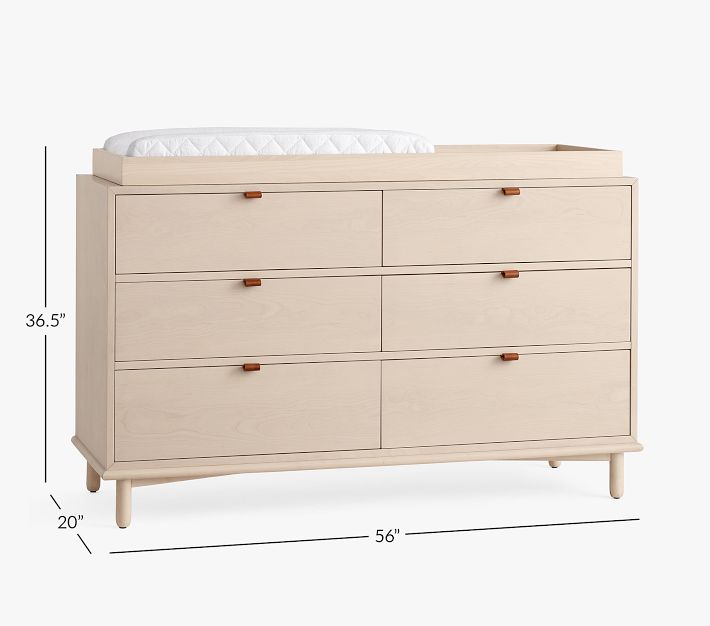 Nash 6 Drawer Dresser Topper Set 56w x 20d Pottery Barn Kids