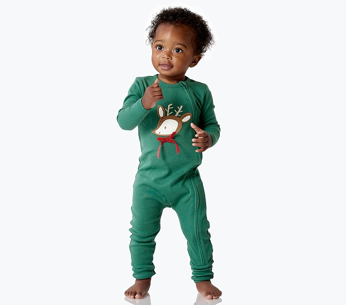 Reindeer Organic Cotton Baby Pajama