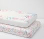 Wildlower Butterfly Crib Sheet Bundle, Set of 2