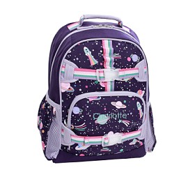 New potterybarn Girl pink/navy Backpack Mackenzie store large Pink Navy Glow-in-the-Da