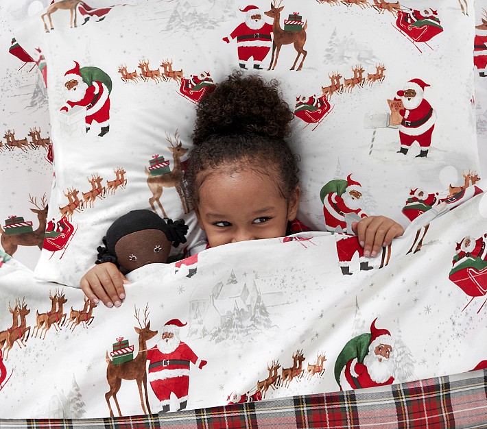 Black Santa Organic Sheet Set