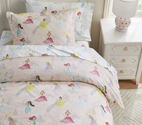 Pottery Barn Kids Disney Princess Toddler Quilt Comforter & Sheet Set - orders RRP $220