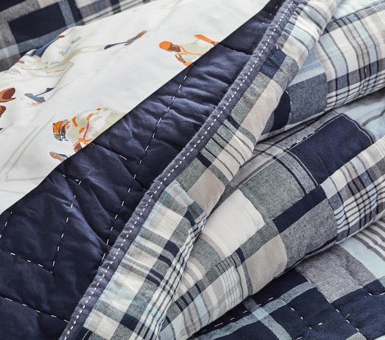 NWT Pottery Barn Kids Multicolor Madras Plaid Patchwork Twin Duvet Cover hotsell 68x86