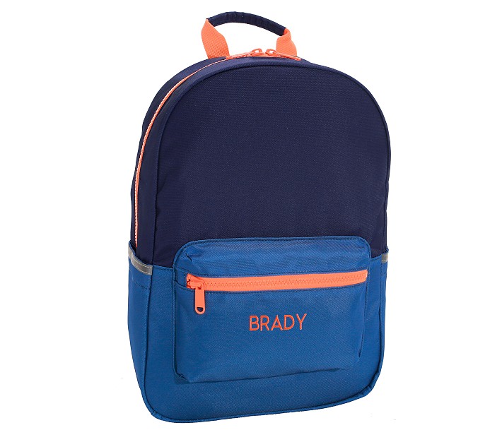 Navy blue backpacks for school hotsell