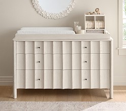 Scalloped 6-Drawer Dresser & Topper Set ( 56w x 19d")