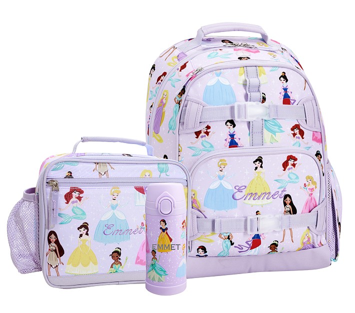 Mackenzie Lavender Disney Princess Backpack Lunch Bundle Set Of 3 Pottery Barn Kids