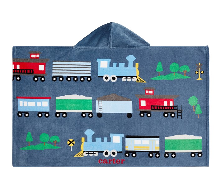 Trains, Planes, and Trucks Hooded Beach Towel
