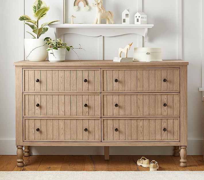 Catalina Beadboard 6-Drawer Dresser (56w x 19d&quot;)