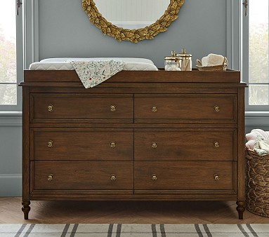 Chris Loves Julia Turned Wood Extra-Wide Dresser & Topper Set
