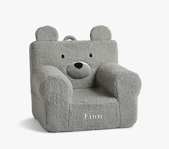 Kids Anywhere Chair&#174;, Gray Sherpa Bear Slipcover Only