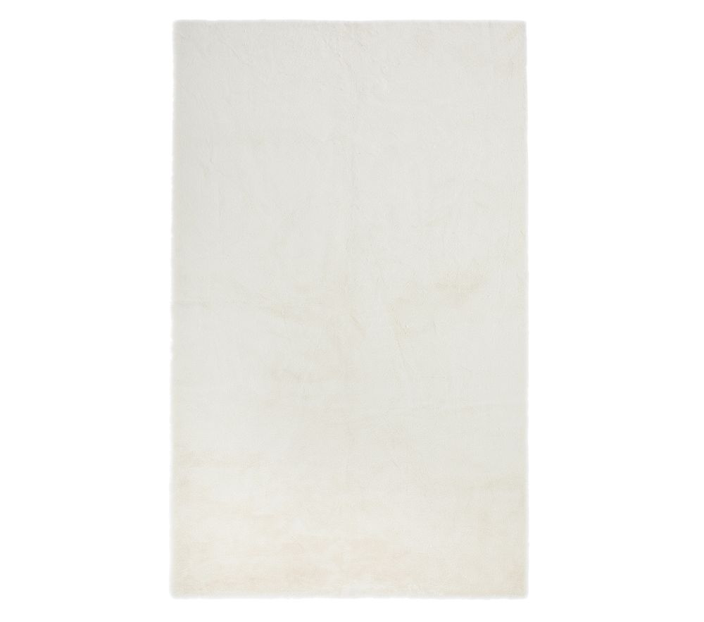 Machine Washable Faux-Fur Nursery Rectangle Rug