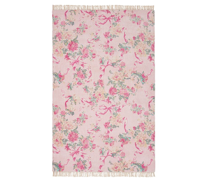 LoveShackFancy Cabbage Rose Wool-Blend Rug