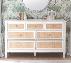 Ava Regency Caned 7-Drawer Dresser (56w x 19d")