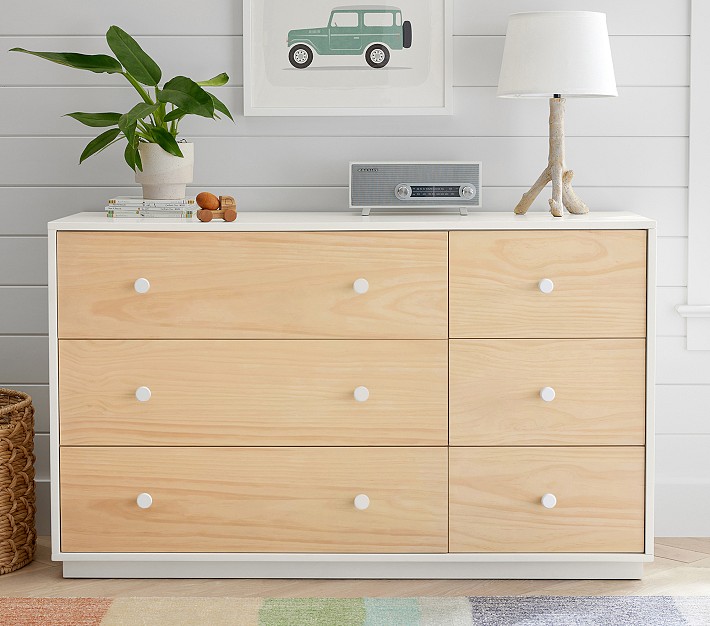 Milo Two-Tone 6-Drawer Dresser (56w x 19d&quot;)