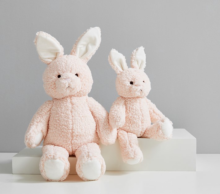 Blush Long Ear Metallic Bunny Plush Toy