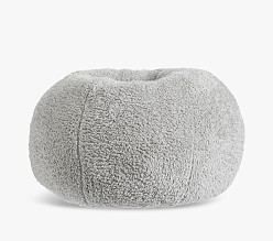 Anywhere Beanbag™, Gray Cozy Sherpa