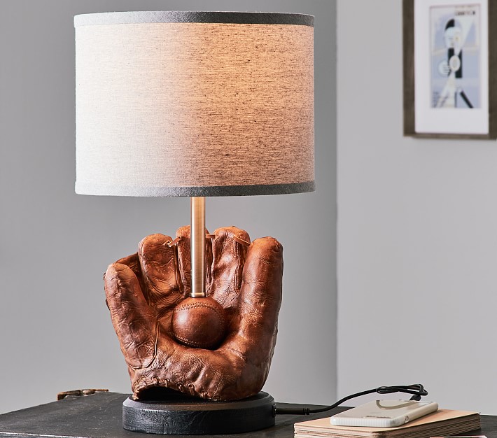 Baseball Table Lamp With USB