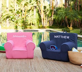 椅子(チェア)・スツール H&T Chair Co. ANYWHERE CHAIR Anywhere Chair®, Twill with White Piping | Pottery Barn Kids