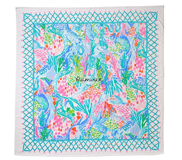 Lilly Pulitzer Mermaid Cove Family Towel