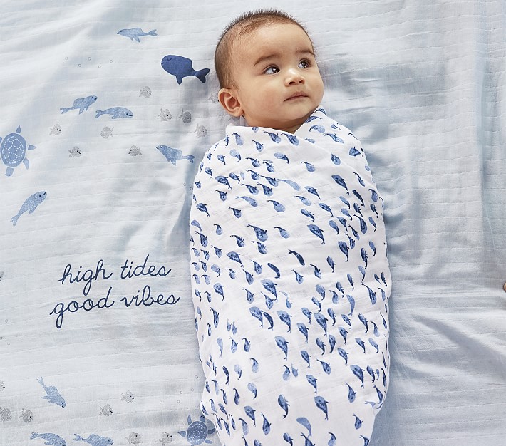 Jack Nautical Organic Muslin Swaddle Set