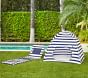 Navy Rugby Stripe Beach Loungers