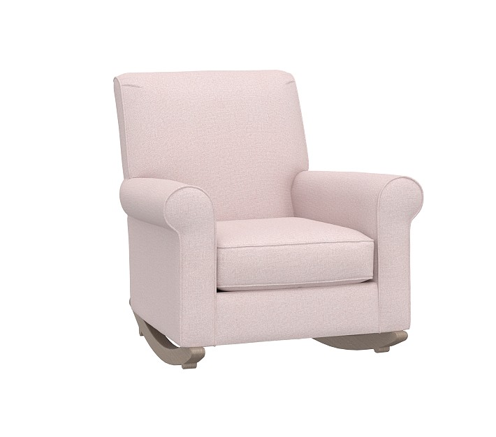 Open Box: Charleston Convertible Rocker Performance Heathered Basketweave Blush