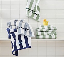 Rugby Stripe Bath Towels