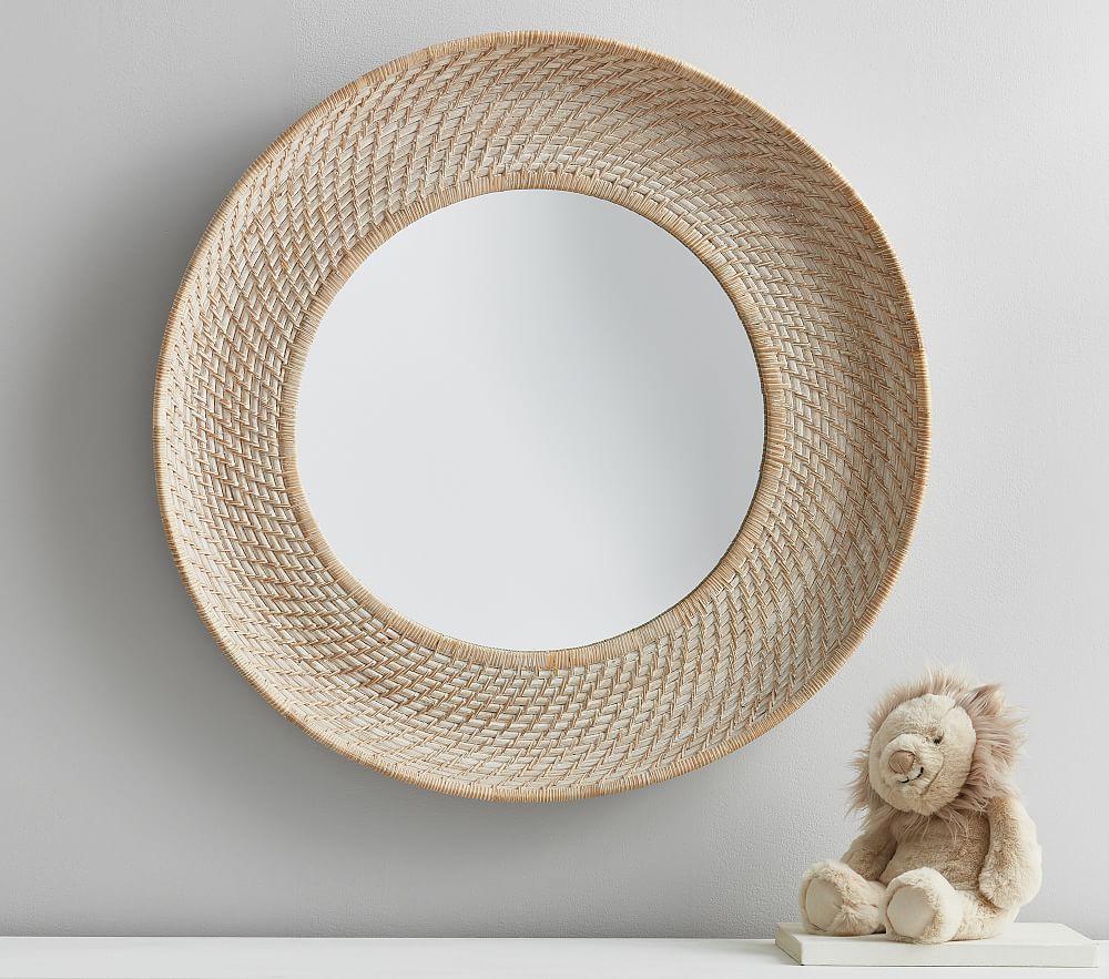 Quinn Natural  Round Mirror (29&quot;)