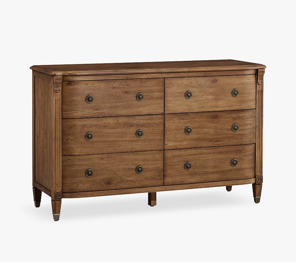 Chris Loves Julia Aged Oak 6-Drawer Dresser - 56"W