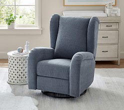 Plush Wingback Swivel Glider Recliner