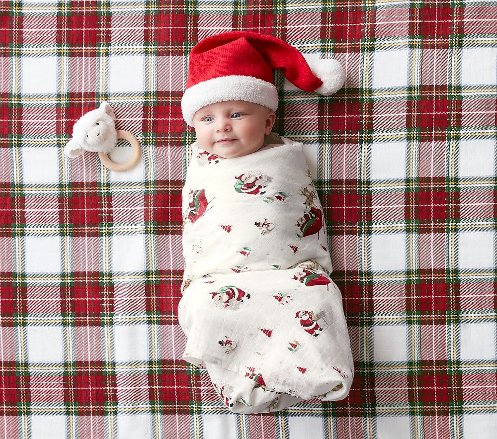 My First Christmas Organic Muslin Swaddle Set