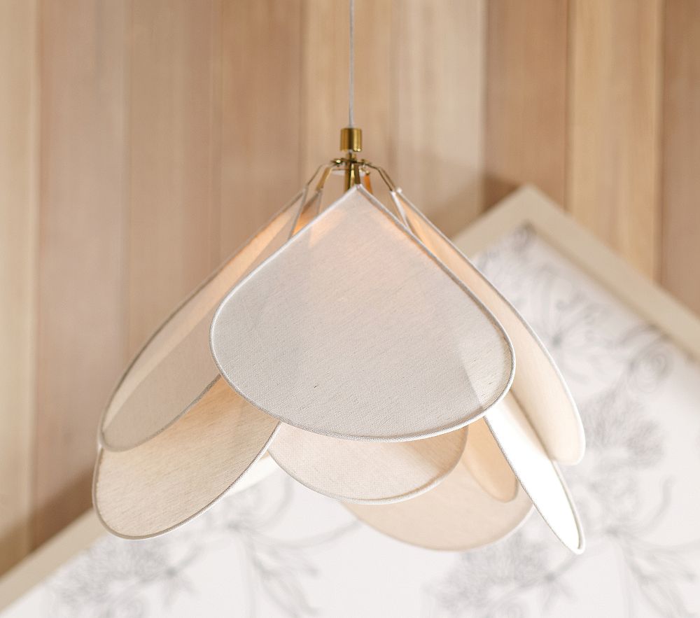Linen Flower Pendant