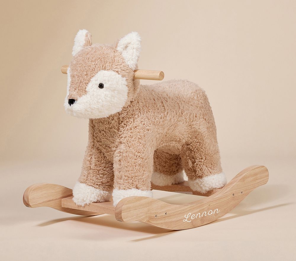 Sherpa Fox Plush Nursery Rocker